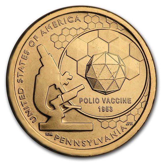 2019-P American Innovation $1 Polio Vaccine BU (PA) 2019-P American Innovation $1 Polio Vaccine BU (PA)
